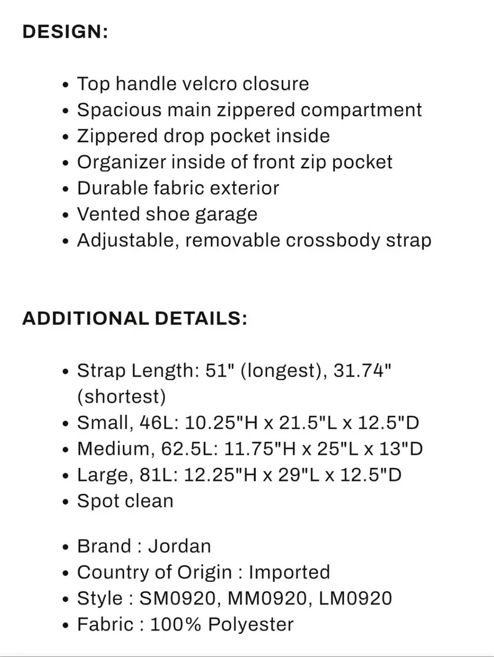 Jordan Air Jordan Velocity Duffel Bag- Small